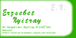 erzsebet nyitray business card